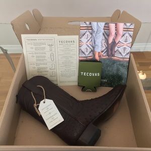 Tecovas Wyatt Boots in Chocolate Ostrich
